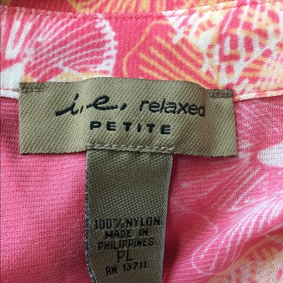 L.e Relaxed Floral Button Shirt Size PL (B-78) - Picture 4 of 4